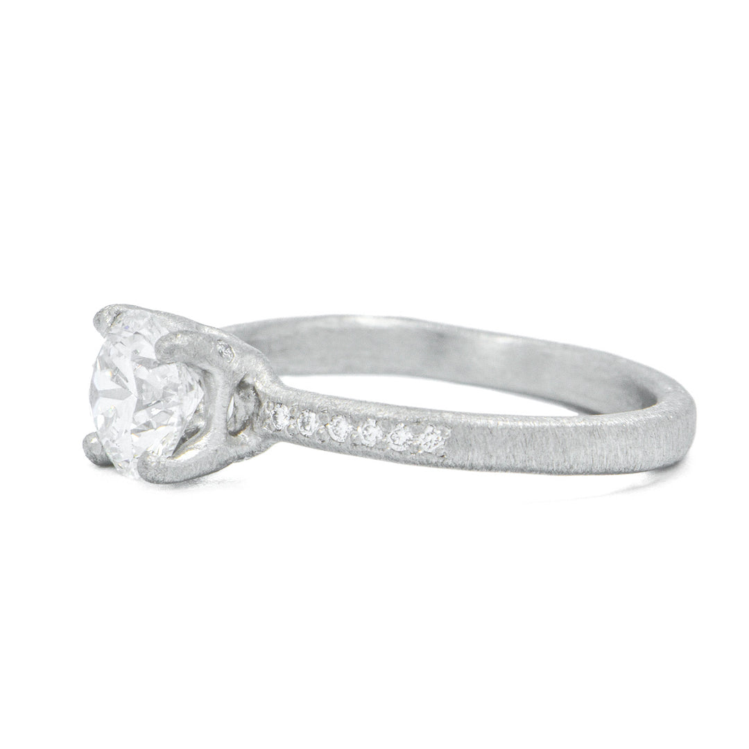 Lab Created Round Brilliant Cut Diamond Ring