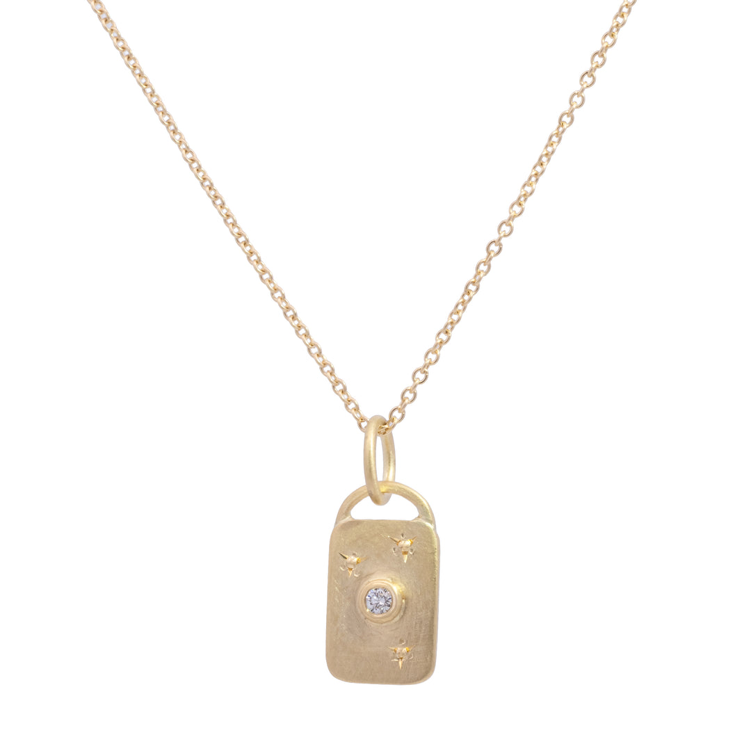 Diamond Mini Tag Pendant
