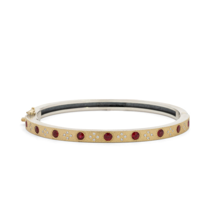 Trunk Show 4mm Daphnie Ruby and Diamond Bracelet