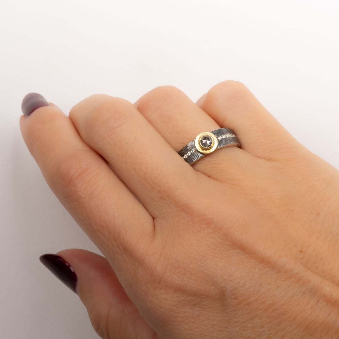 Trunk Show Junia Plus Salt & Pepper Diamond Ring