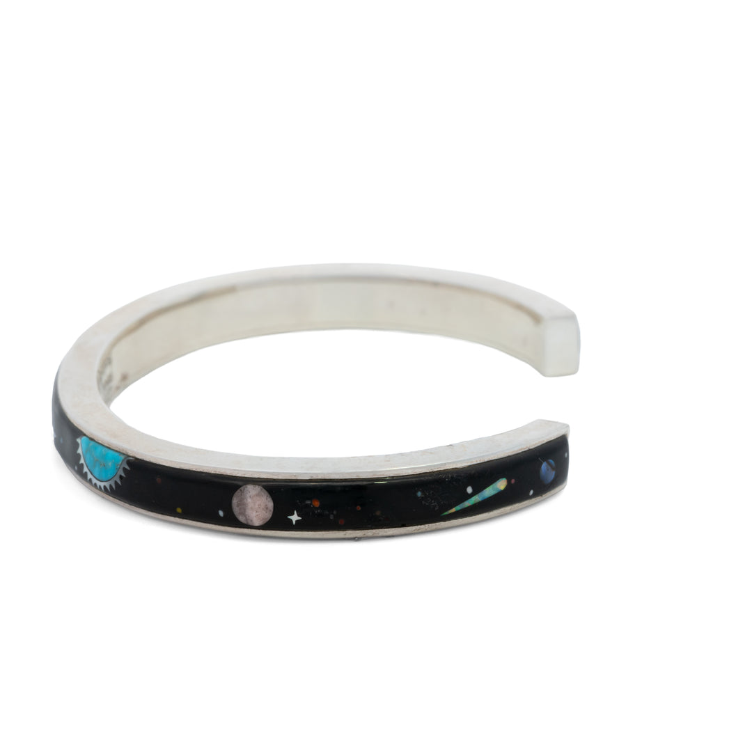 Large Galaxy Stone Inlay Cuff