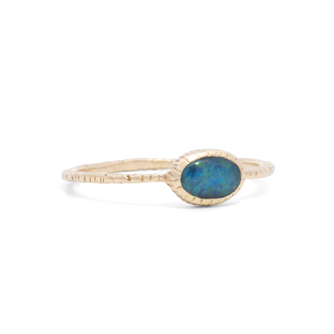 Small Oval Opal Ring