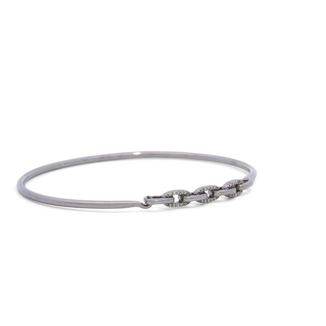 Alternating Pavé Diamond Link Small Section Bracelet