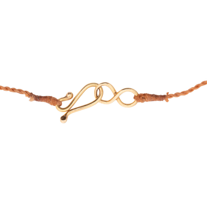 Single Pearl on Woven Cord Necklace