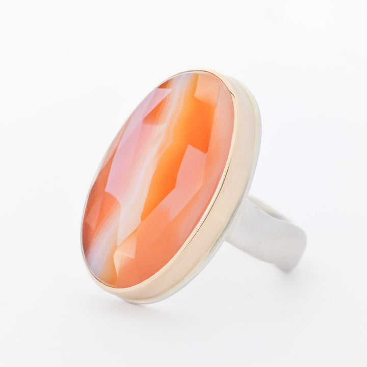 Rose Cut Carnelian Ring