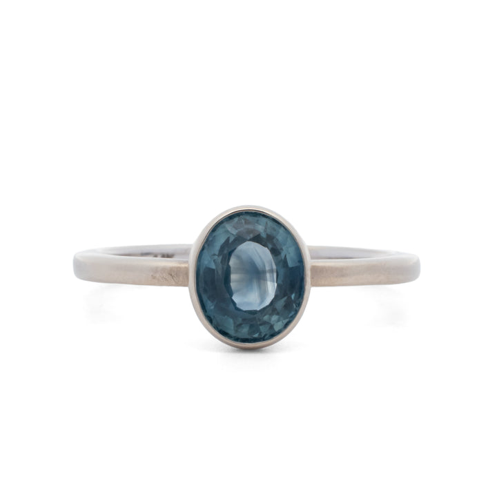 1.68 ct Montana Sapphire Bezel Set Ring