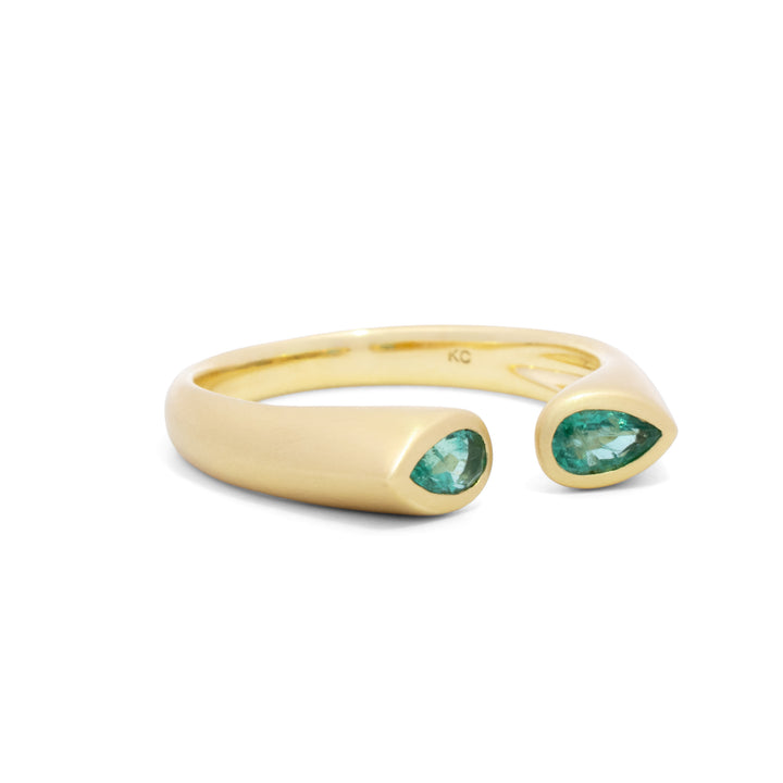 Emerald Open Top Hug Ring