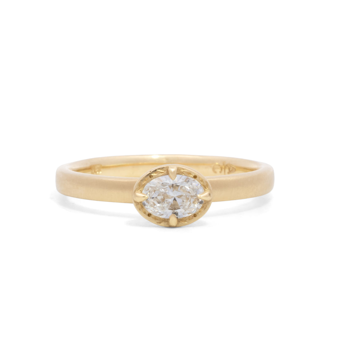 Stackable Oval Diamond Ring
