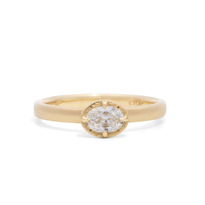 Stackable Oval Diamond Ring