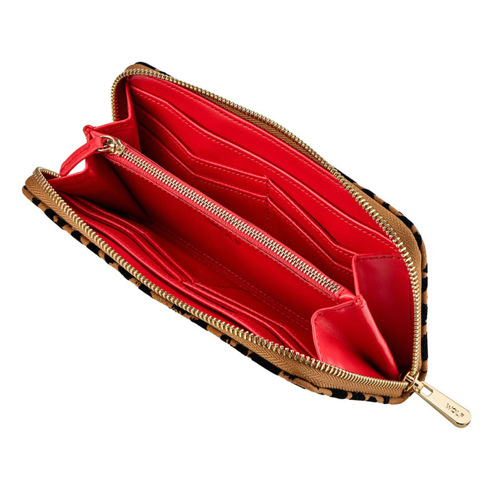 Savanna Leopard Print Long Zip Wallet