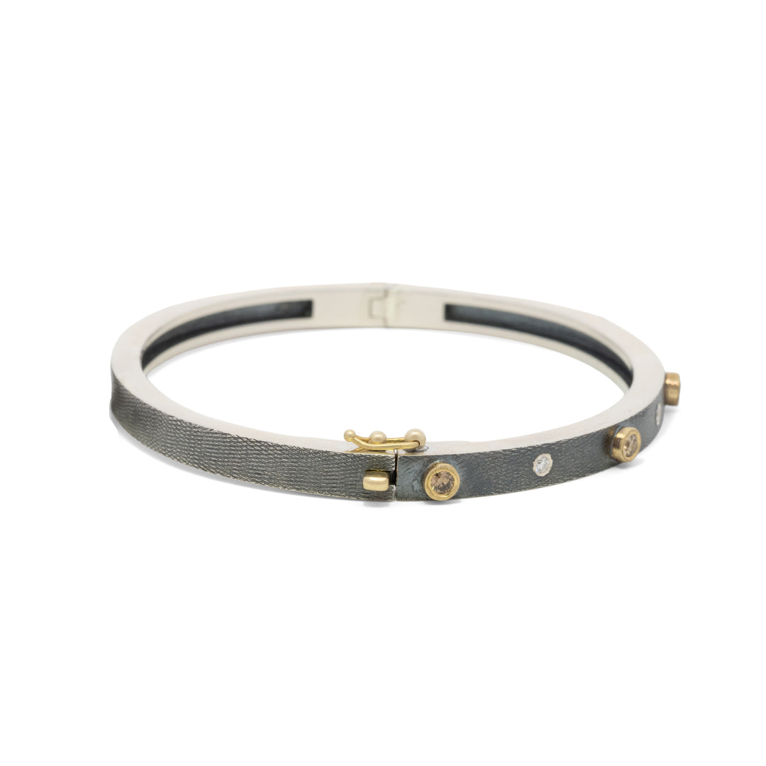 Trunk Show 4 mm Junia Champagne & White Diamond Bracelet