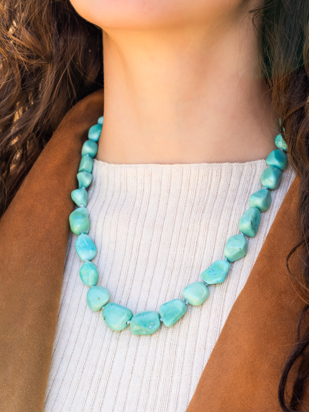 Natural Sleeping Beauty Turquoise Necklace