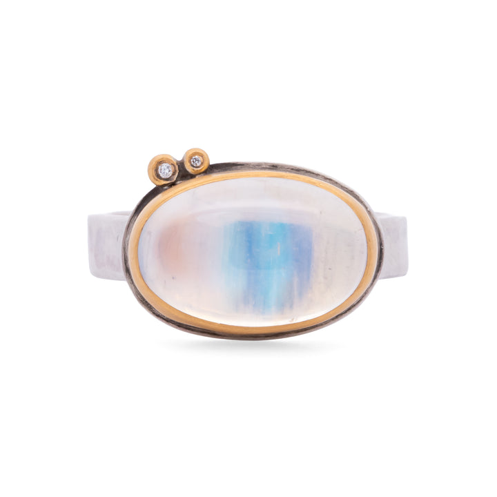 Moonstone and Diamond Ring