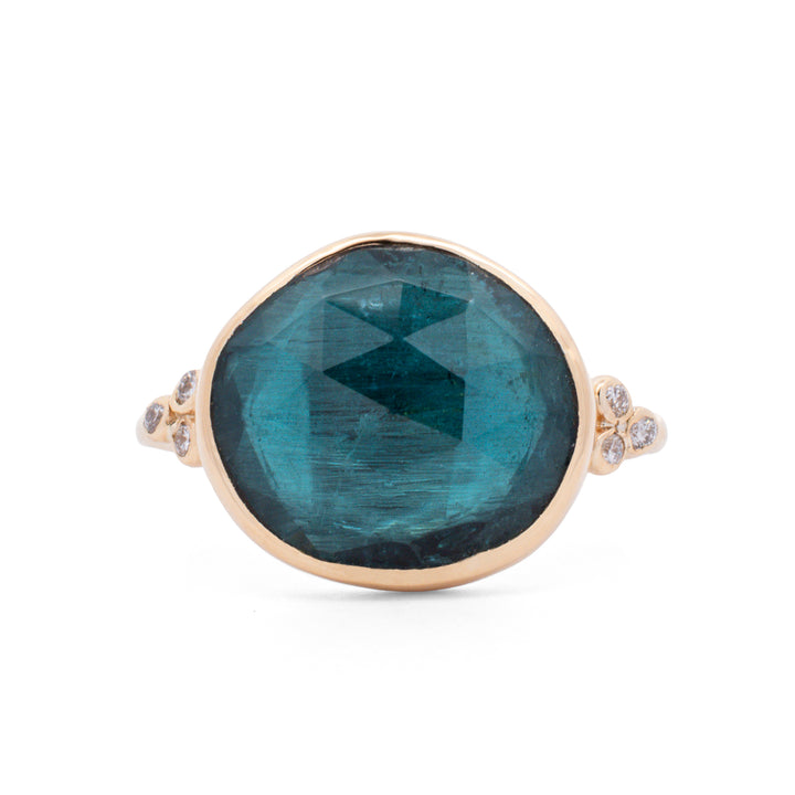 Teal Tourmaline Ring