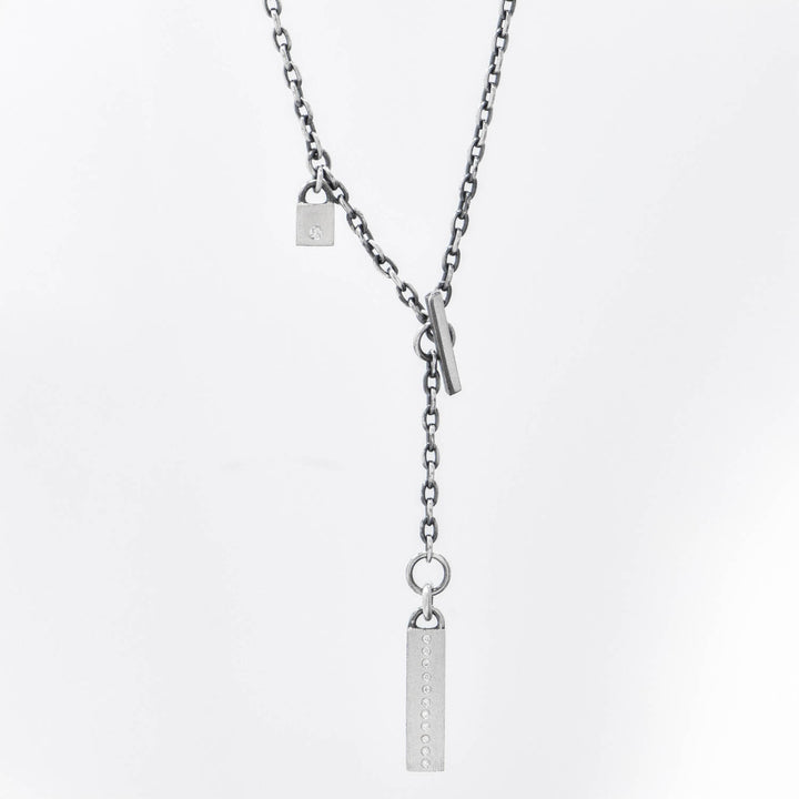 Adam Lariat Diamond Bar Necklace