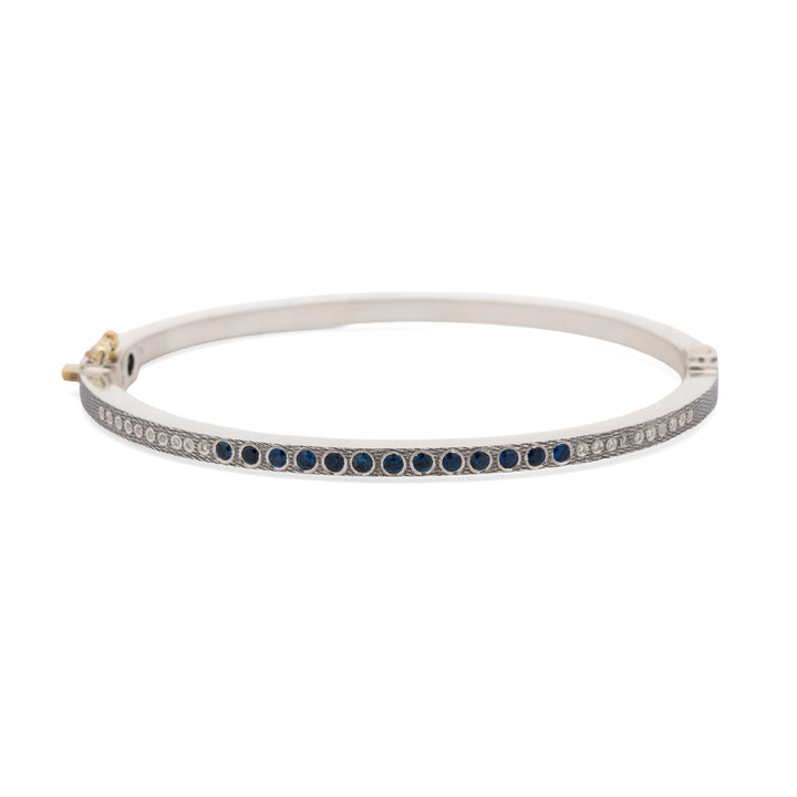 Laura Lux 2.5 mm Blue Sapphire & Diamond Bracelet