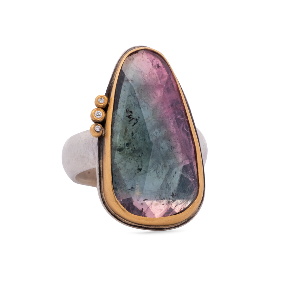 Watermelon Tourmaline Ring