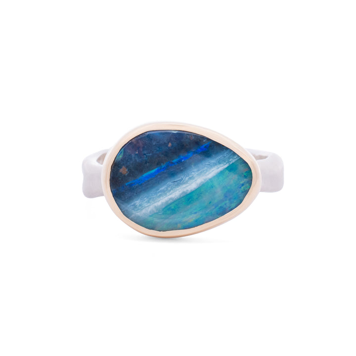 Australian Boulder Opal Ring
