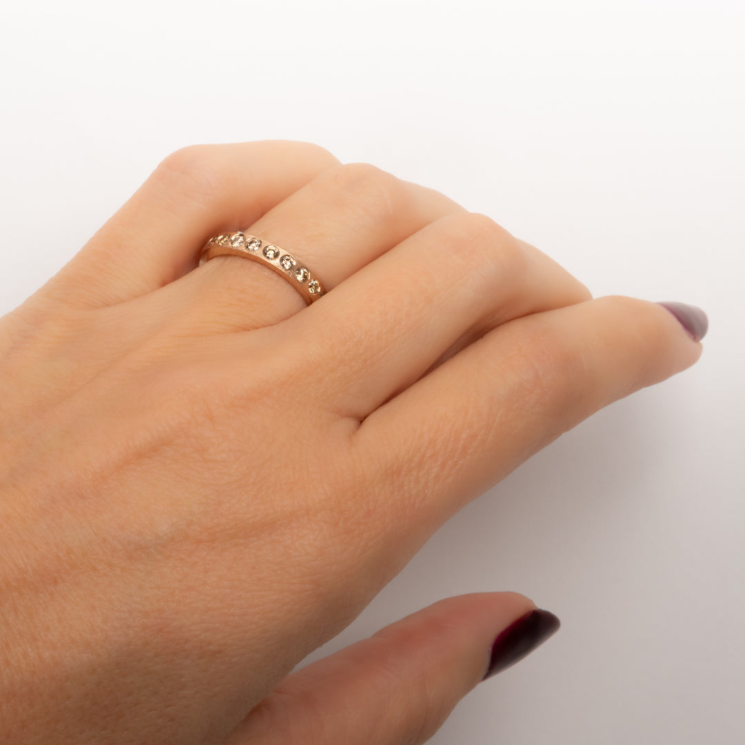 Trunk Show Adam 3 mm Champagne Diamond Ring
