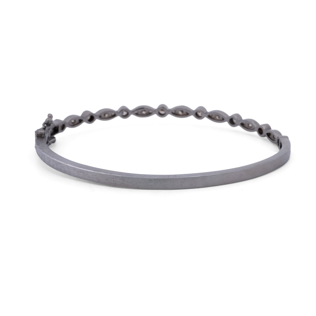 Alternating Round Brilliant & Marquise Cut Diamond Bracelet