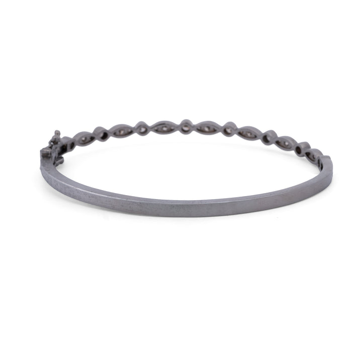 Alternating Round Brilliant & Marquise Cut Diamond Bracelet