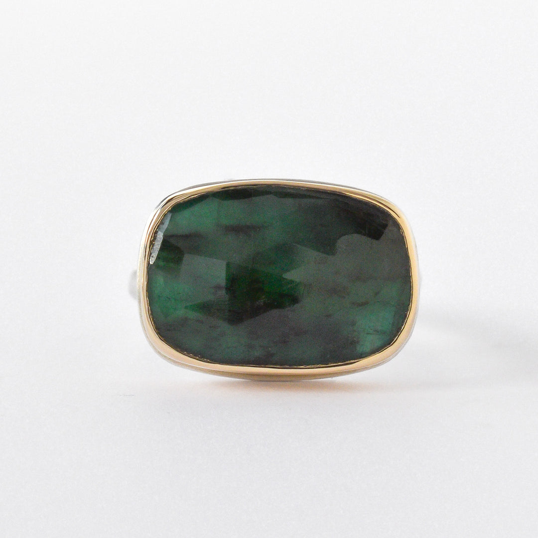 Rose Cut Emerald Ring