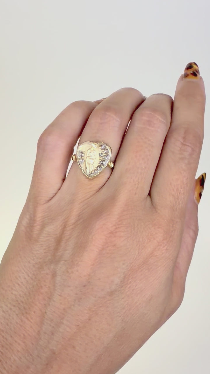 Venus Bezel Heart Ring