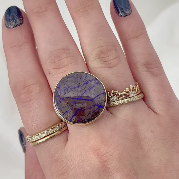 Boulder Opal Ring