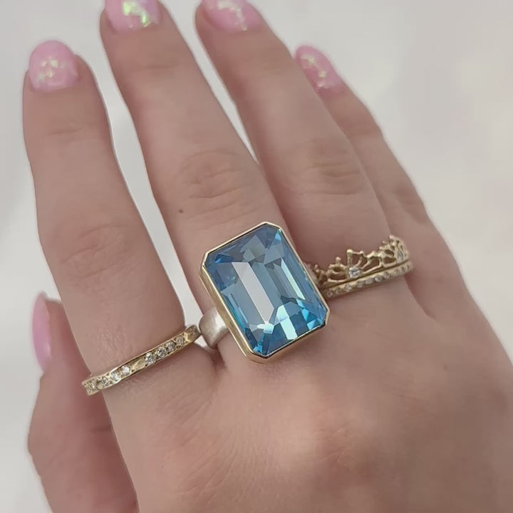 Swiss Blue Topaz Ring