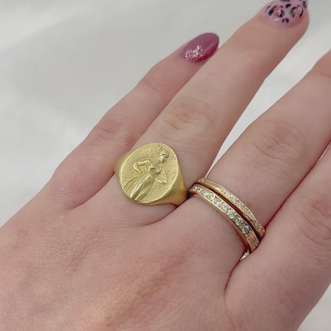 Dancing Lady Signet Ring