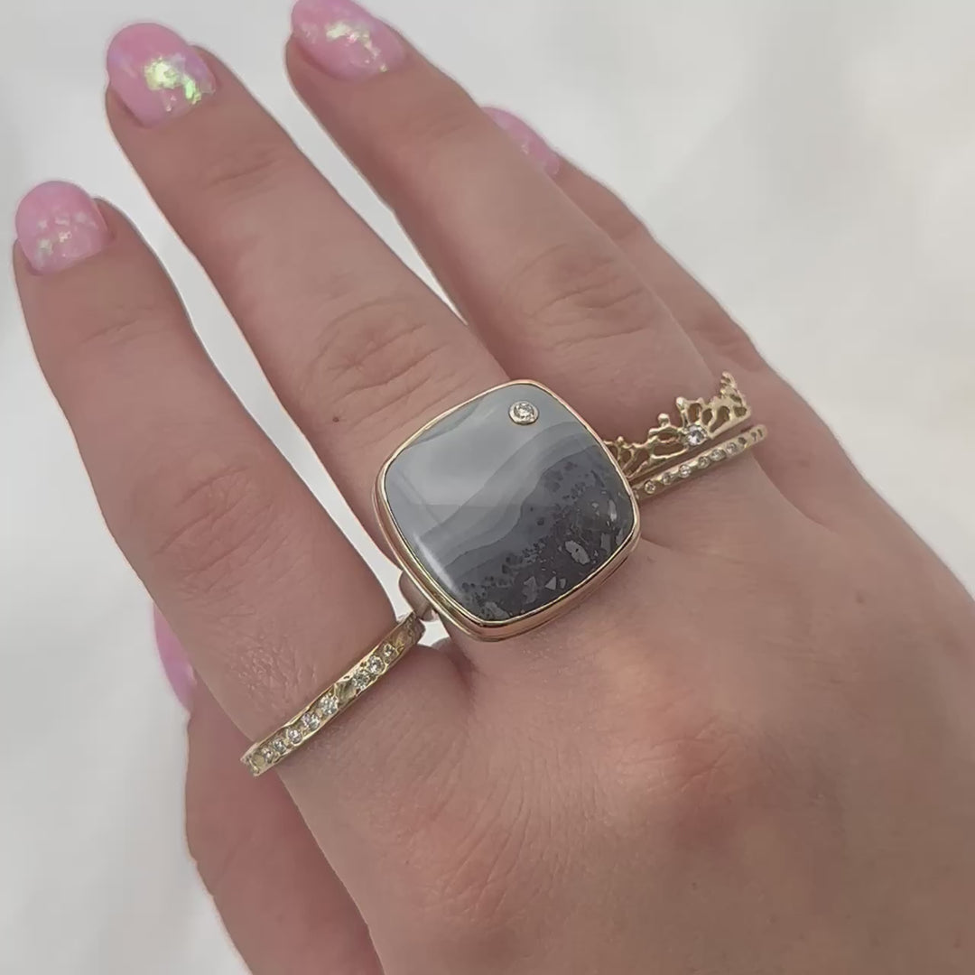 Square Maligano Jasper Ring