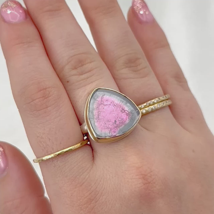 Watermelon Tourmaline Ring