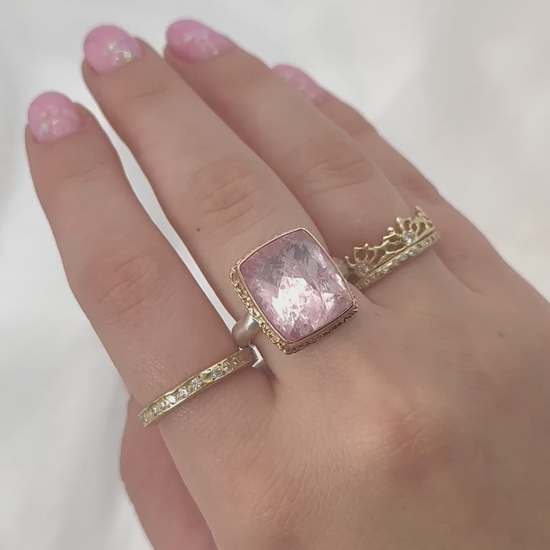 Inverted Morganite Ring