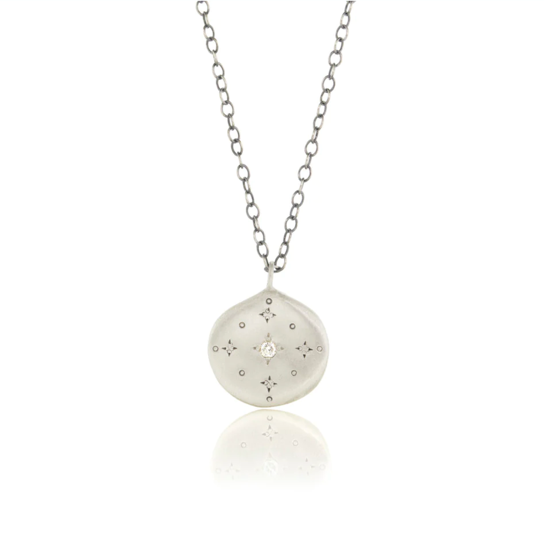 New Moon Diamond Pendant Necklace