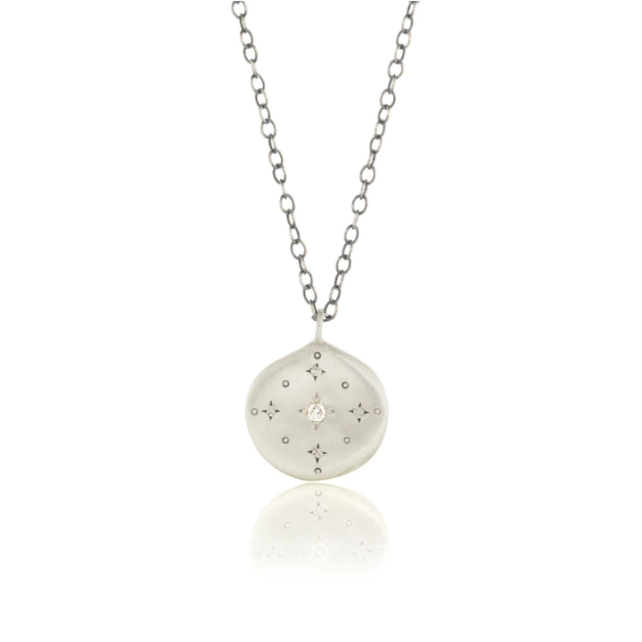 New Moon Diamond Pendant Necklace