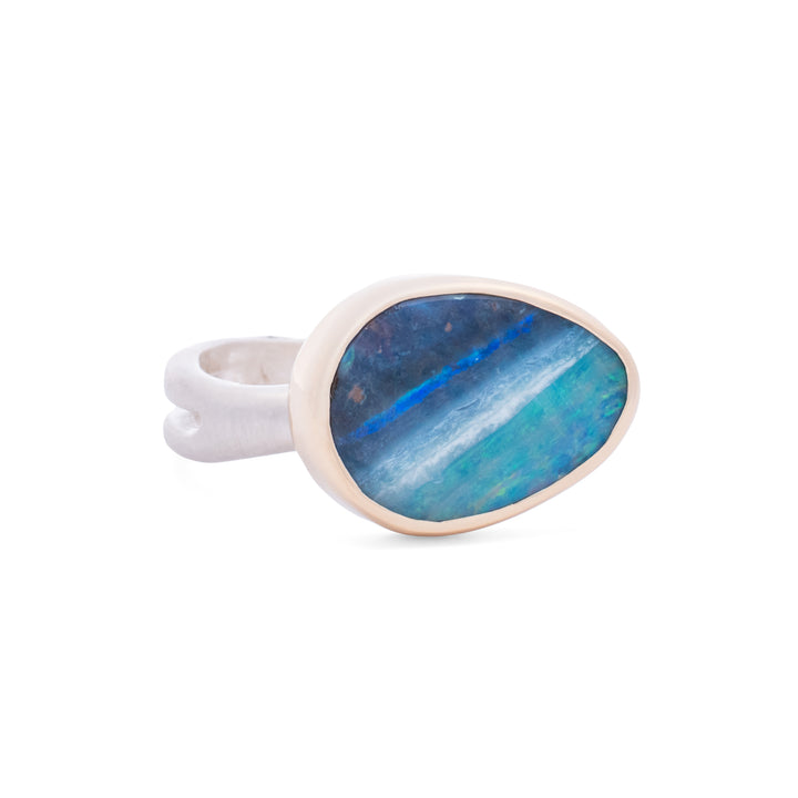 Australian Boulder Opal Ring