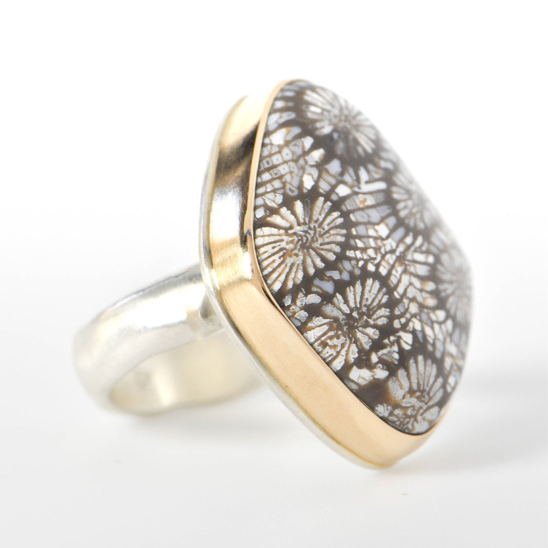 Fossilized Coral Ring