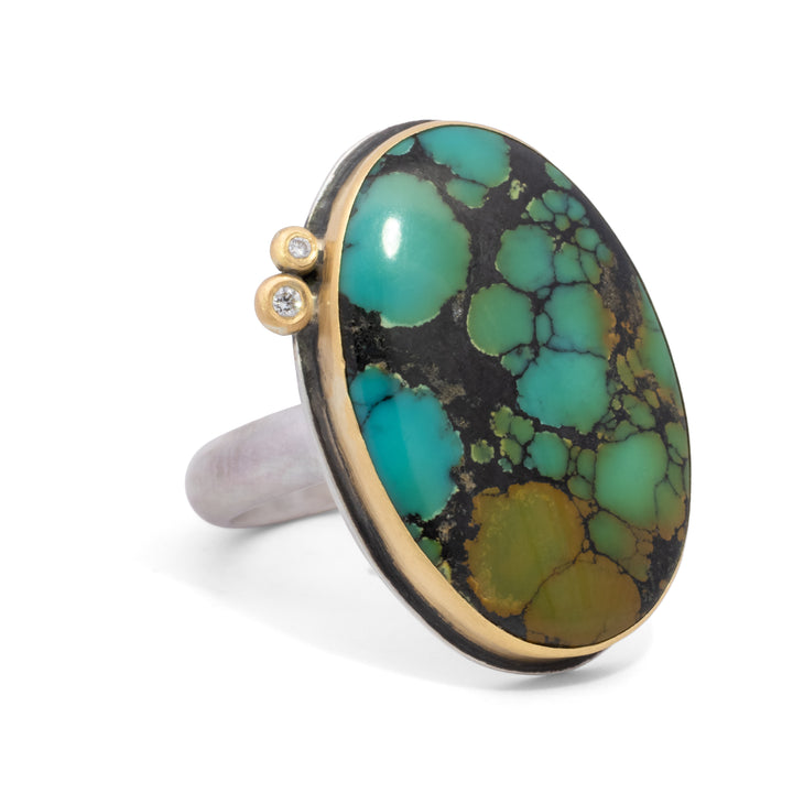 Turquoise and Diamond Ring