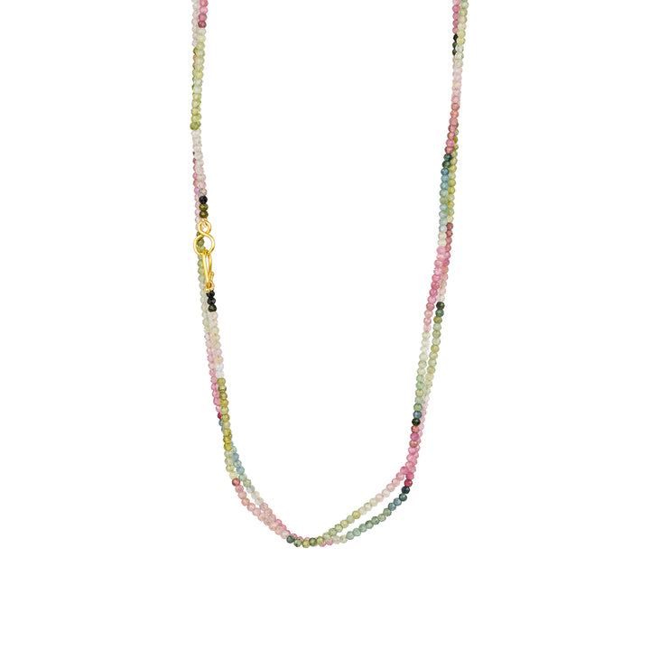 Watermelon Tourmaline Beaded Necklace