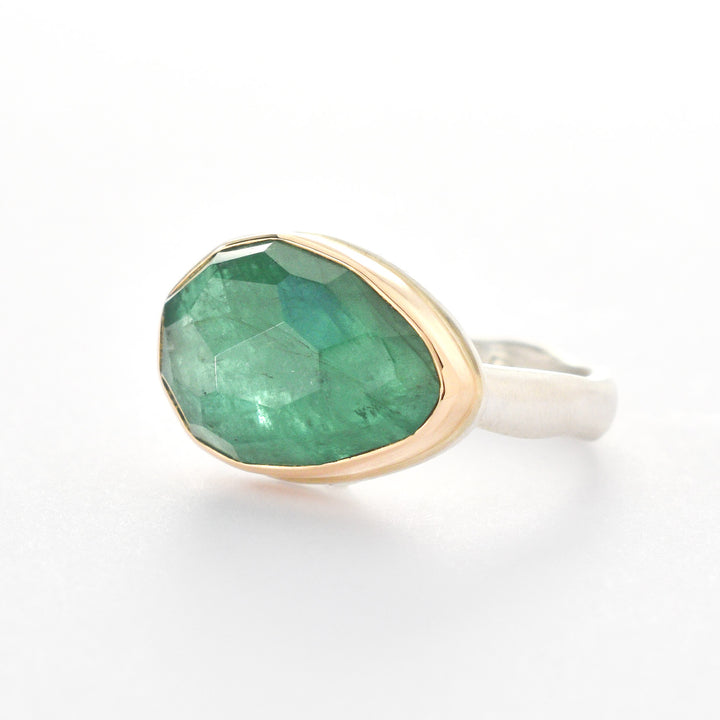 Teardrop Emerald Ring