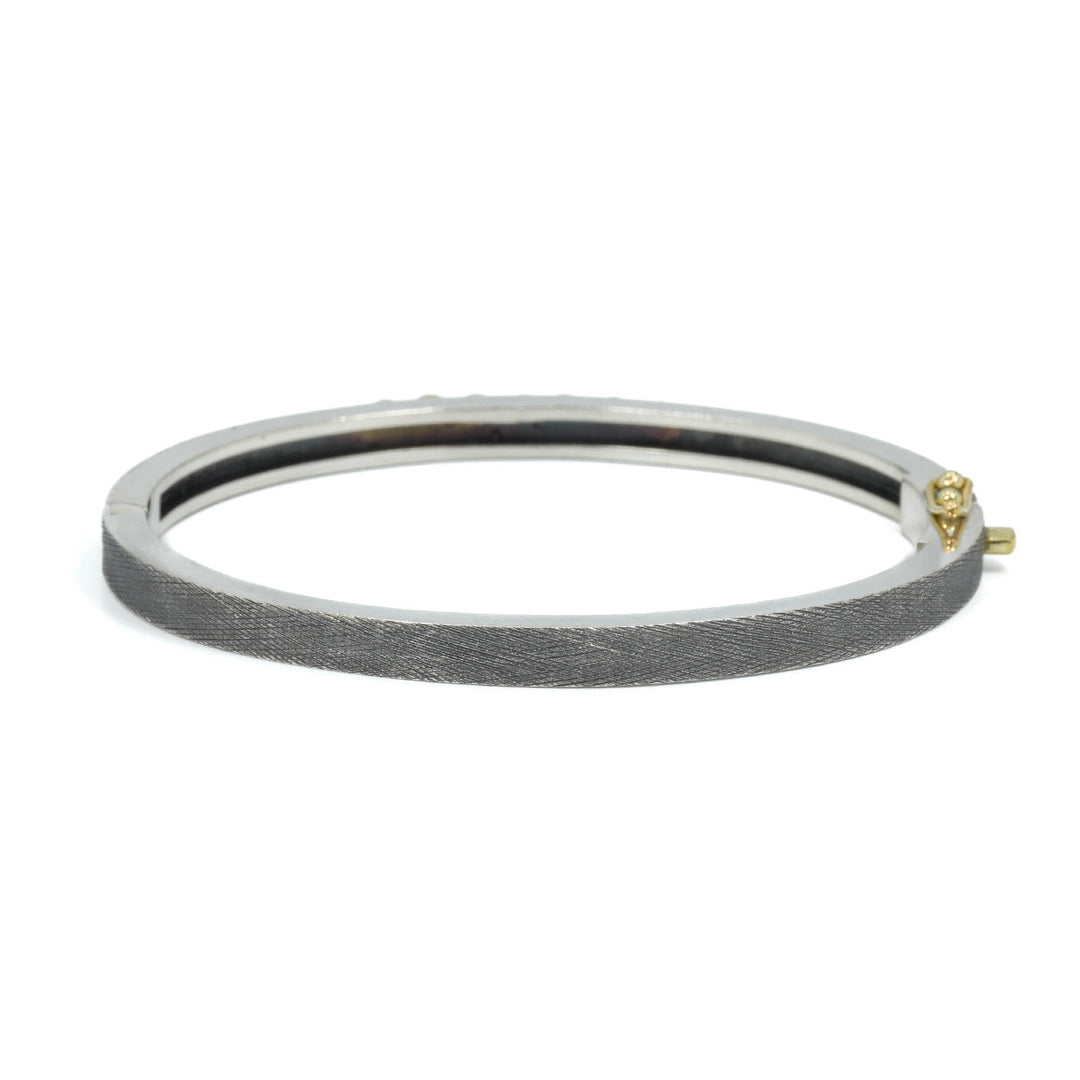 4mm Sophia Lux Diamond Silver Bangle Bracelet