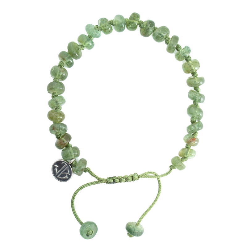 8mm Smooth Green Garnet Bracelet