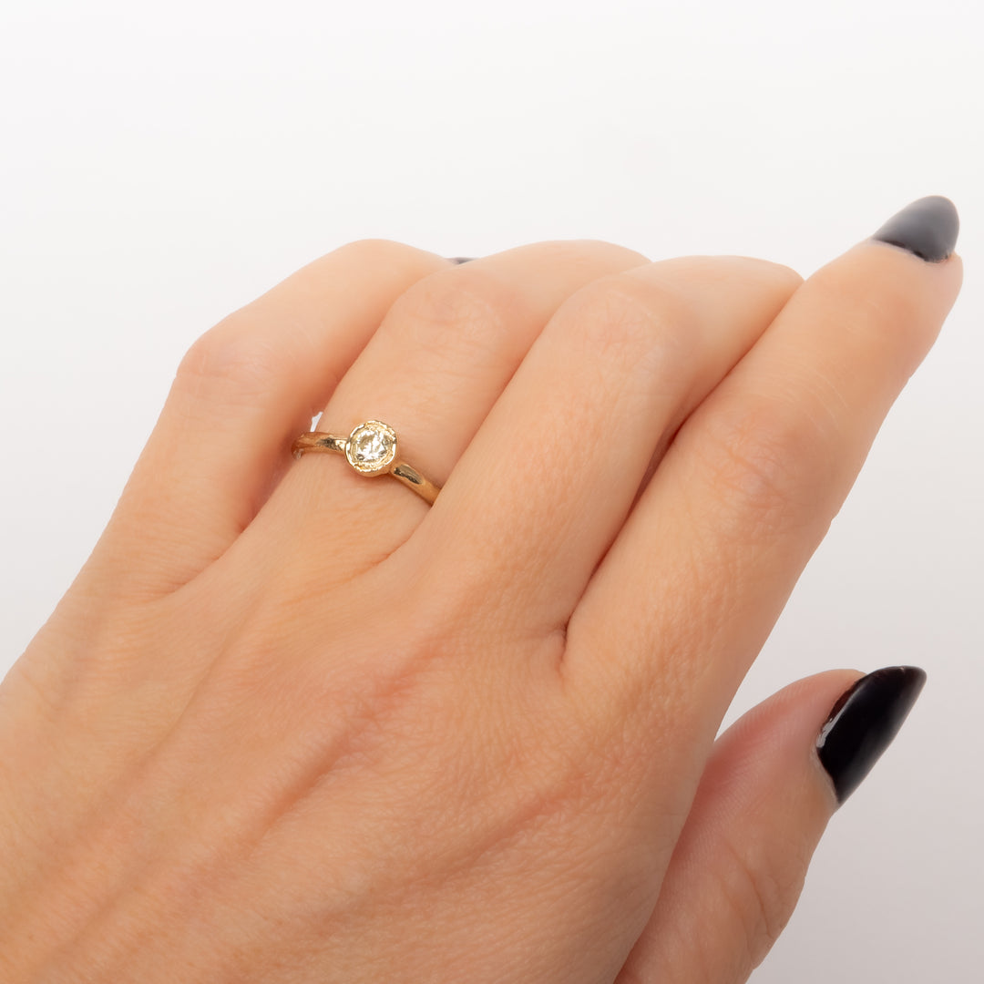 0.50 ct White Diamond Organic Ring