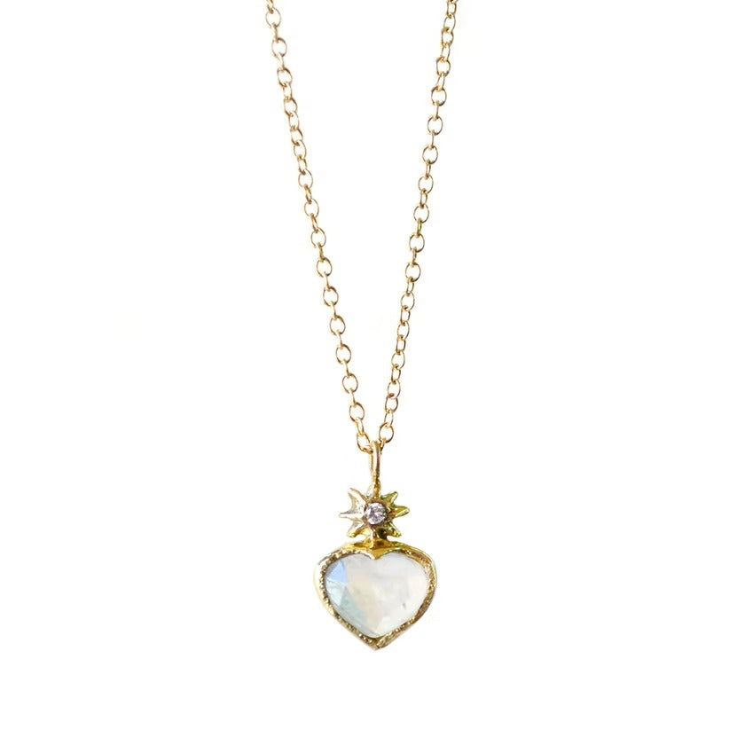 Moonstone Guided Heart Necklace