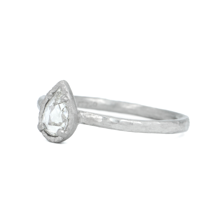 Colorless Pear Diamond Ring
