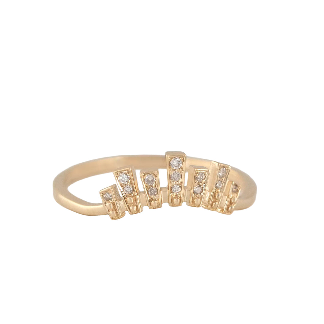 Irregular Crown Diamond Ring