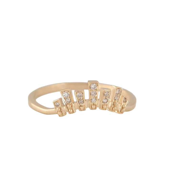Irregular Crown Diamond Ring