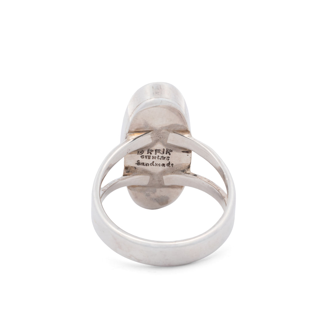 Small Oval Cactus Night Sky Inlay Ring