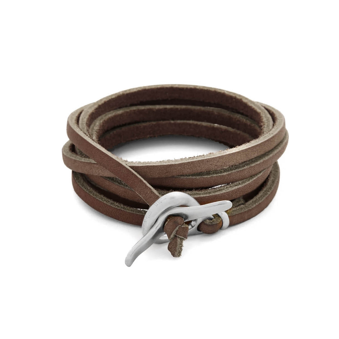 Dark Brown Rawhide Wrap Bracelet