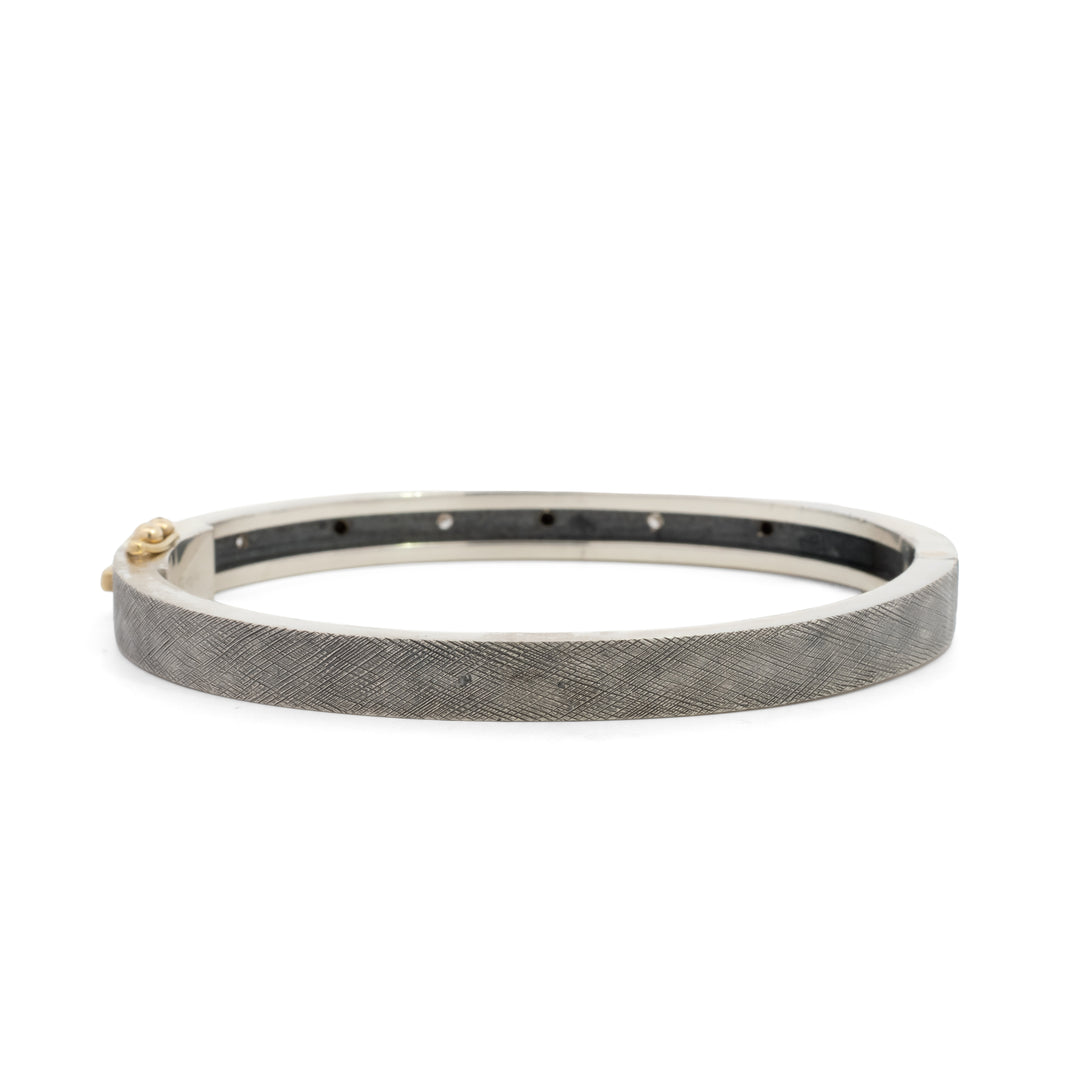 Trunk Show 6 mm Junia Five Bezel Black & White Diamond Bracelet